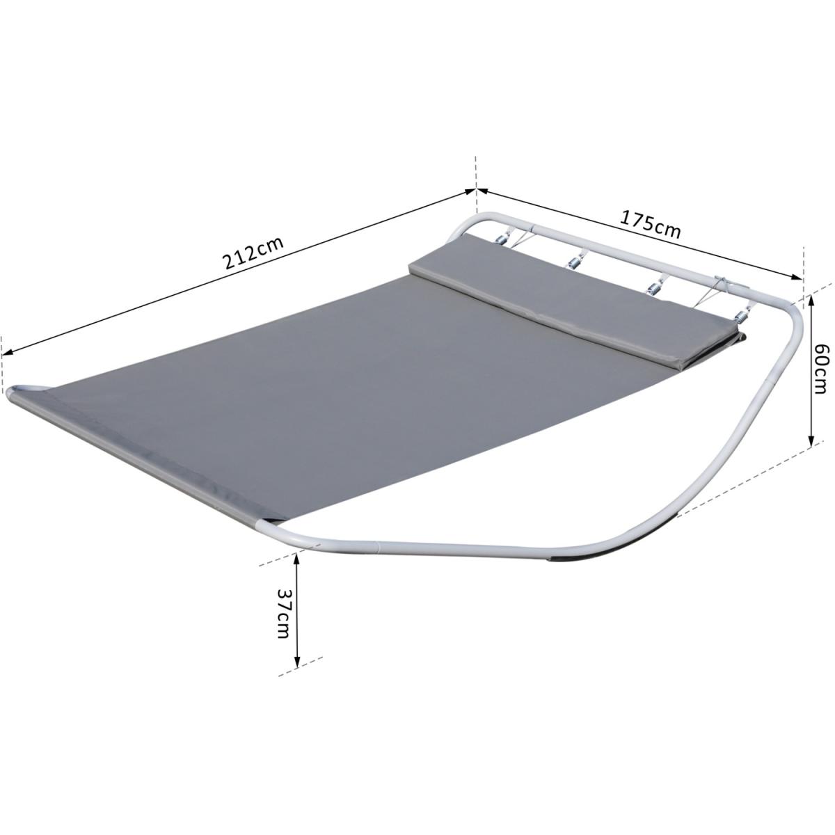 Double Garden Patio Relaxing Day Bed - Grey / 175cm – image 2