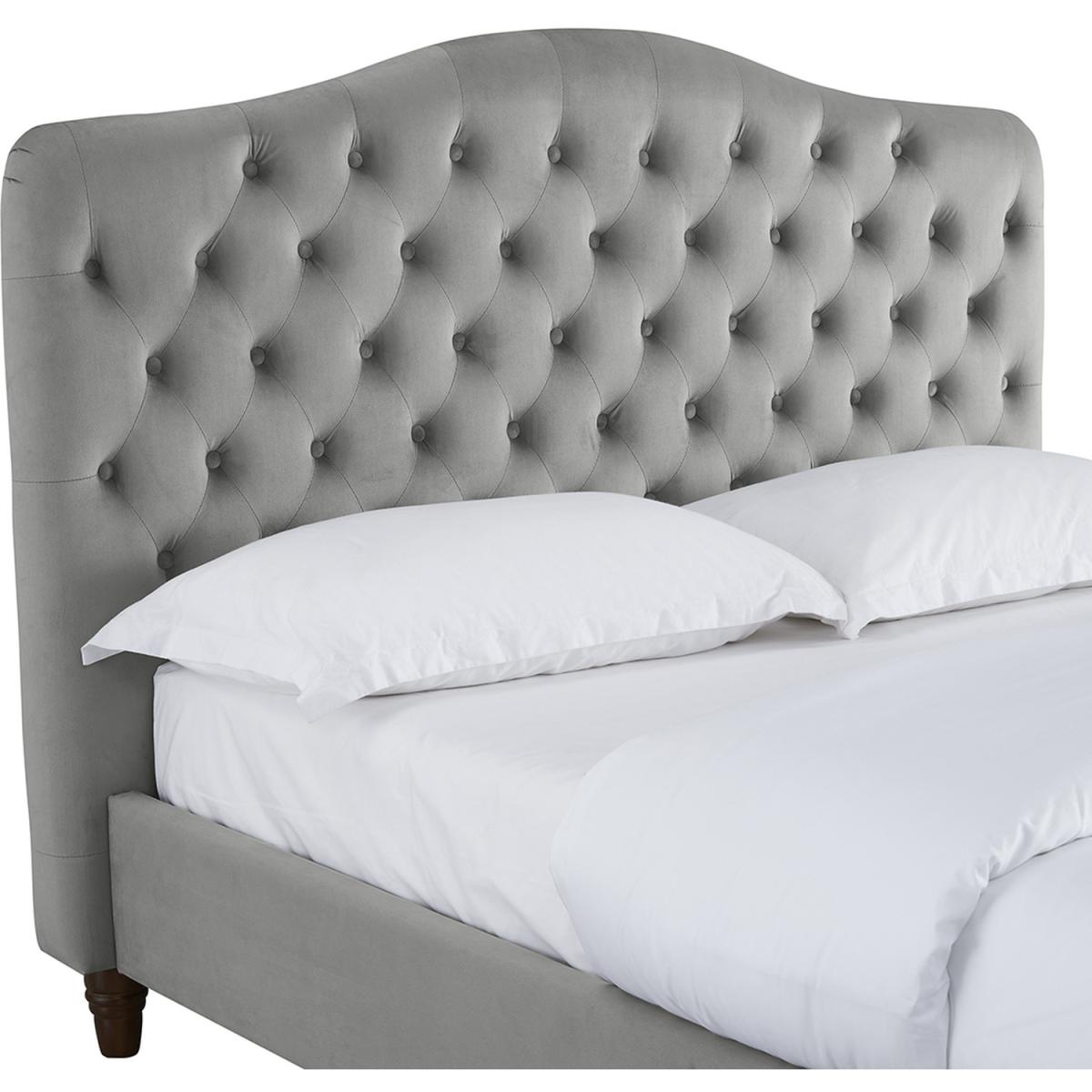 Sorrento Velvet Bed - Cappucino Grey / Double – image 5