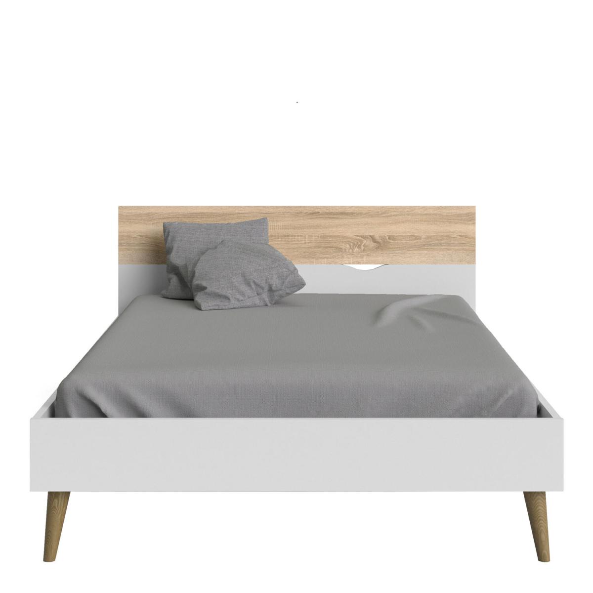 Oslo Euro Bed - White and Oak / Double – image 3
