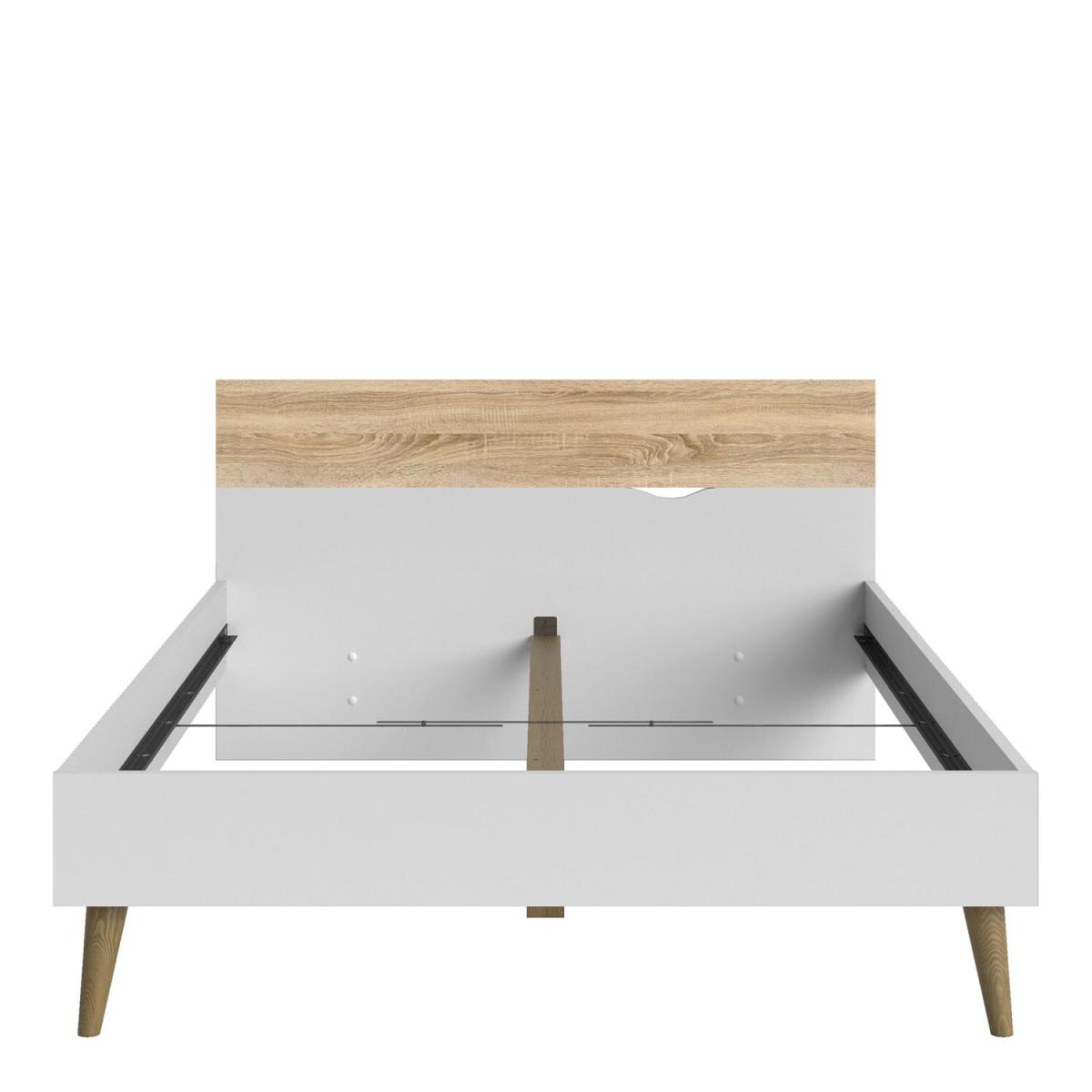 Oslo Euro Bed - White and Oak / Double – image 5