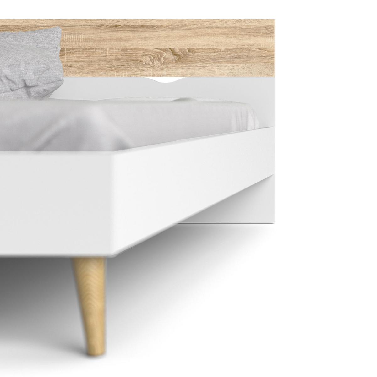 Oslo Euro Bed - White and Oak / Double – image 10