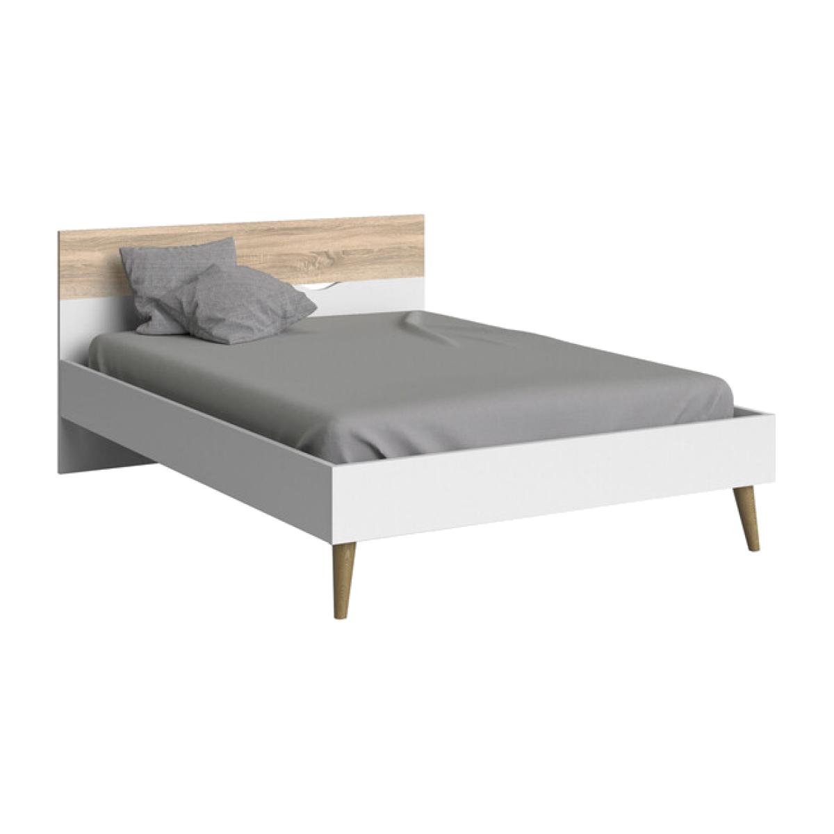 Oslo Euro Bed - White and Oak / Double – image 1