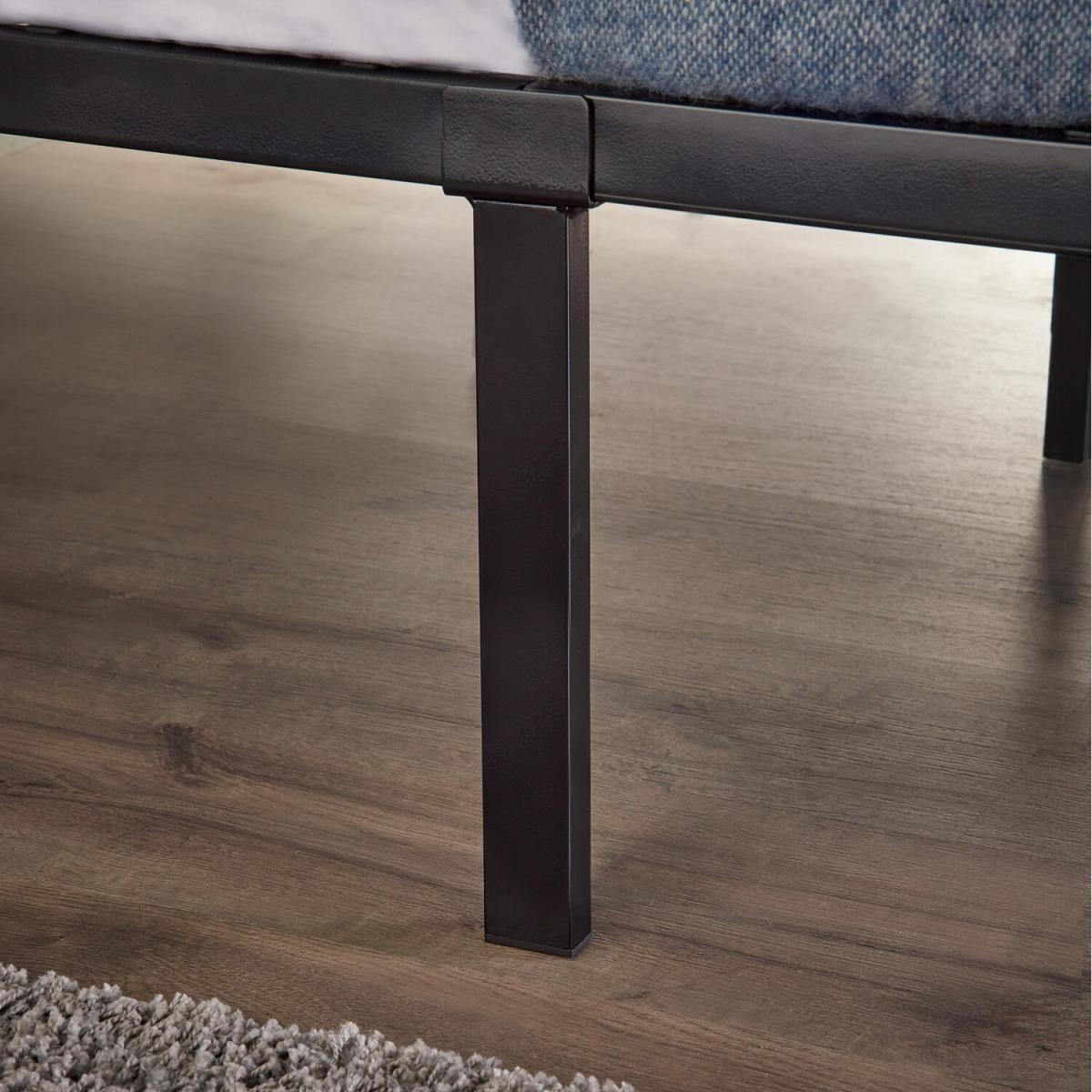 Raised Platform Bed Frame Black  - Black / Double / Yes – image 5