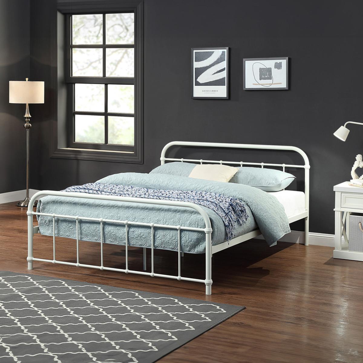 Tewin Vintage Hospital Style Metal Bed Frame - Black / Double – image 3