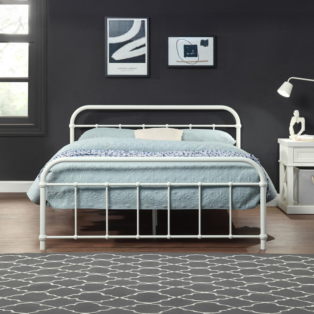 Tewin Vintage Hospital Style Metal Bed Frame - Black / Double – image 4