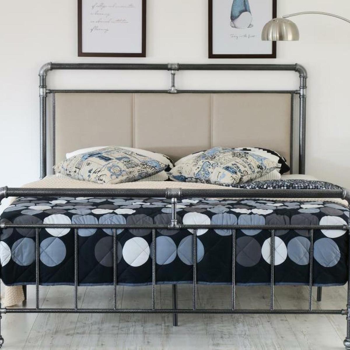 Metal Industrial Scaffold Pipe Bed Frame  - Double – image 2