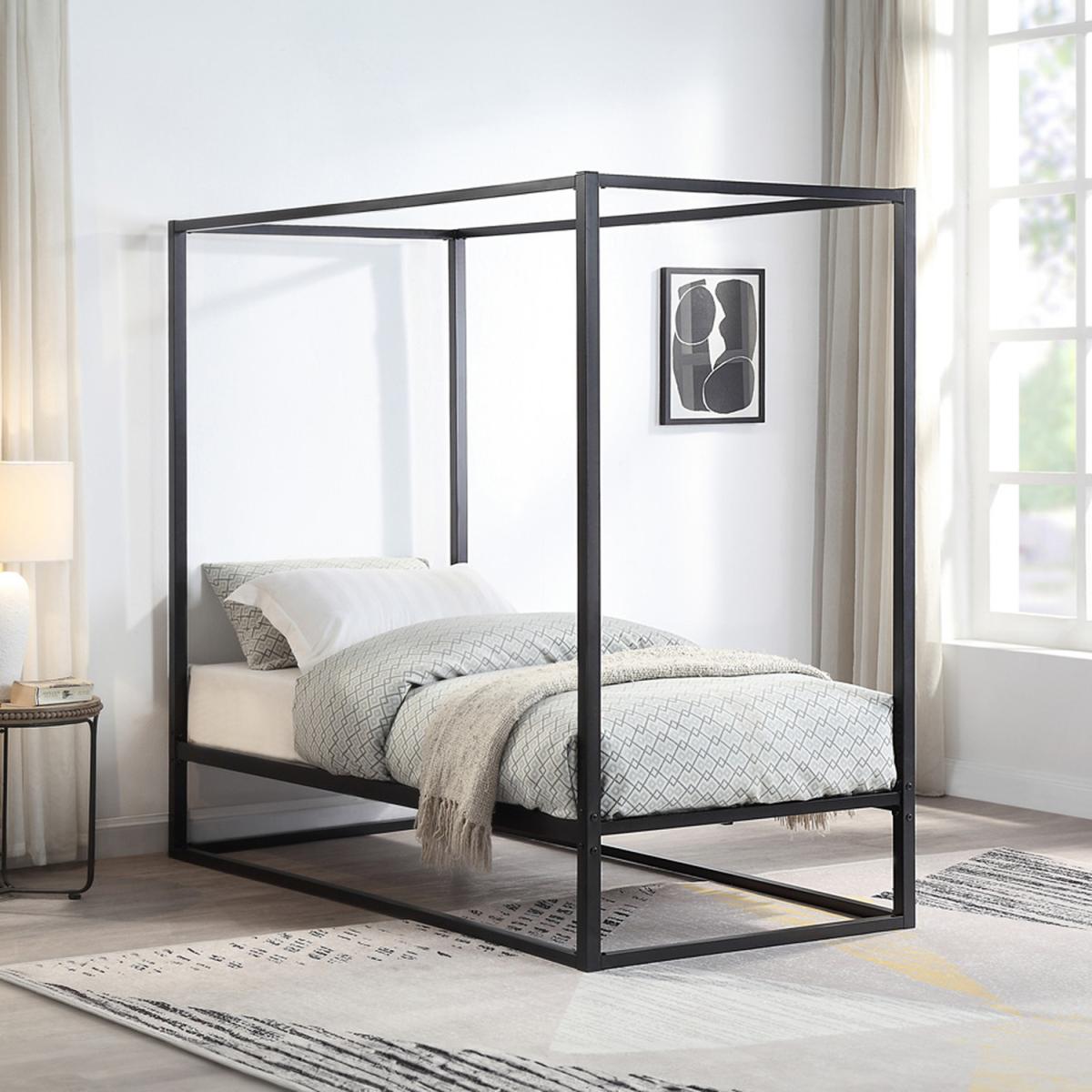Ashwell Modern 4 Poster Metal Bed Frame - White / Double – image 6