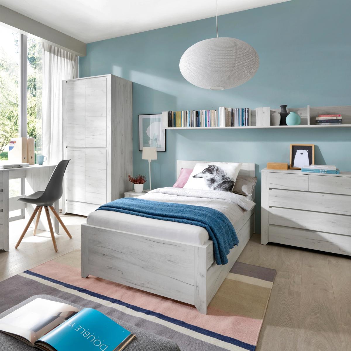 Marbel Bed Frame - White Craft Oak / Double – image 4