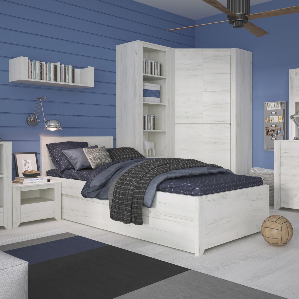Marbel Bed Frame - White Craft Oak / Double – image 5