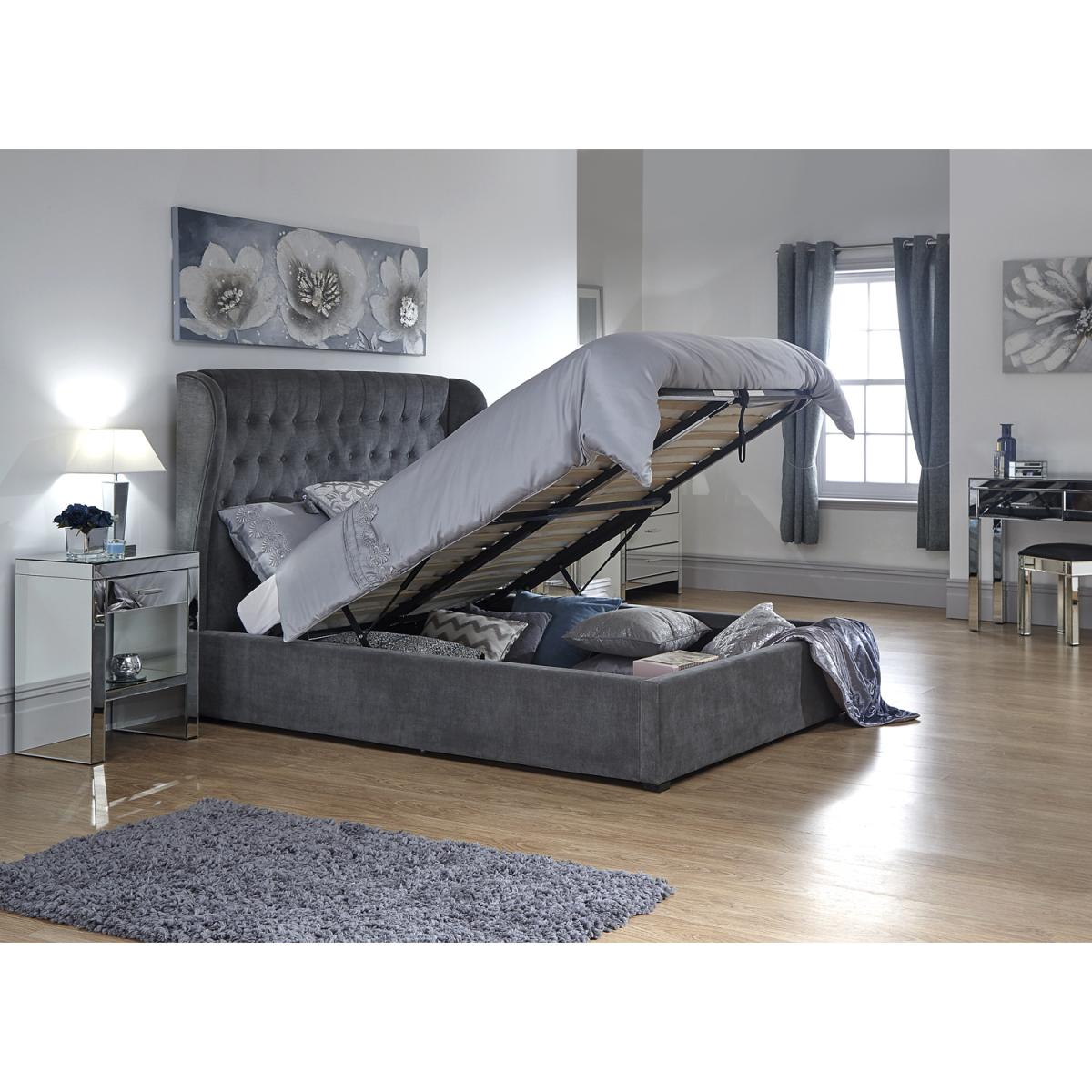 Dakota Storage Ottoman Bed Frame - Teal / Double – image 6