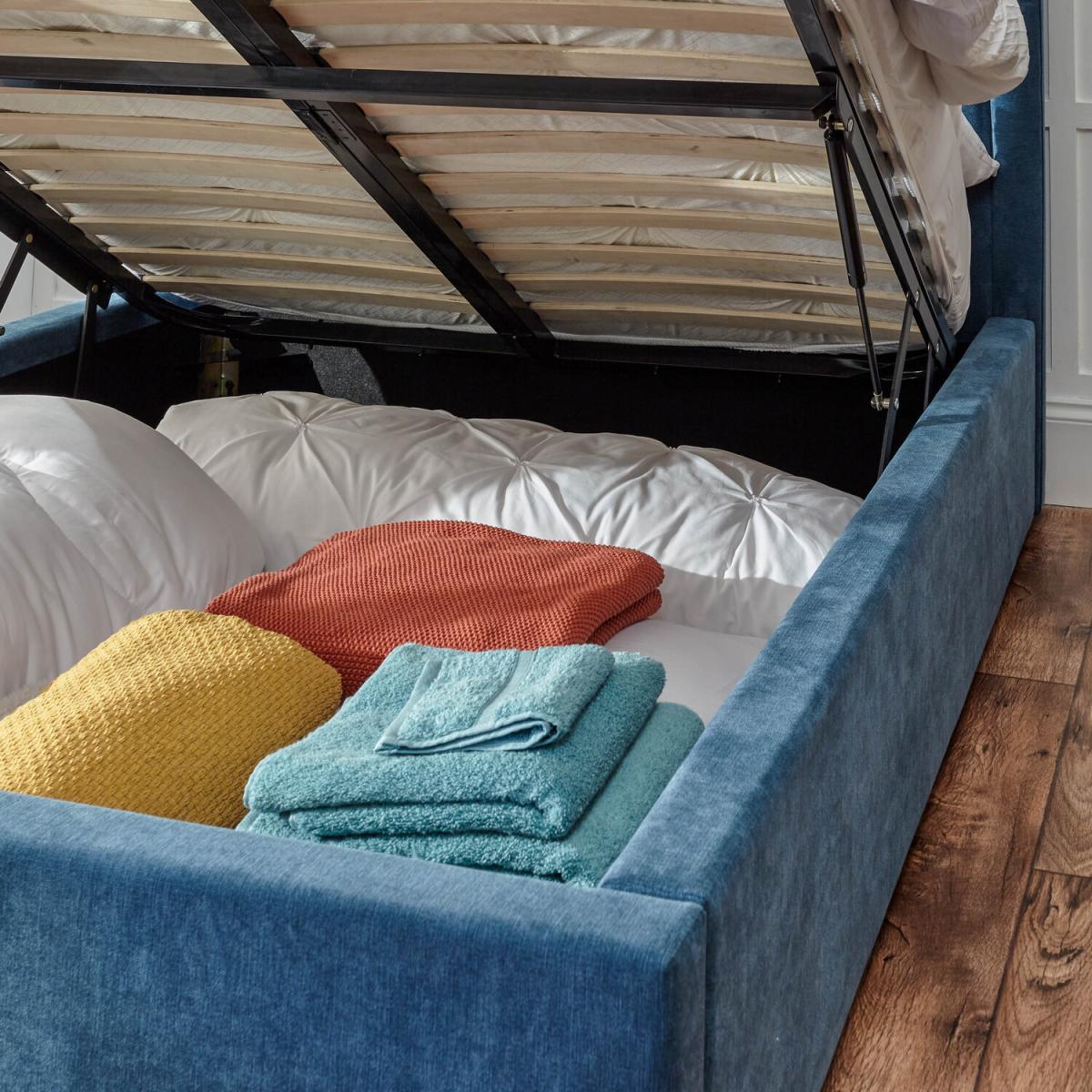 Dakota Storage Ottoman Bed Frame - Teal / Double – image 8