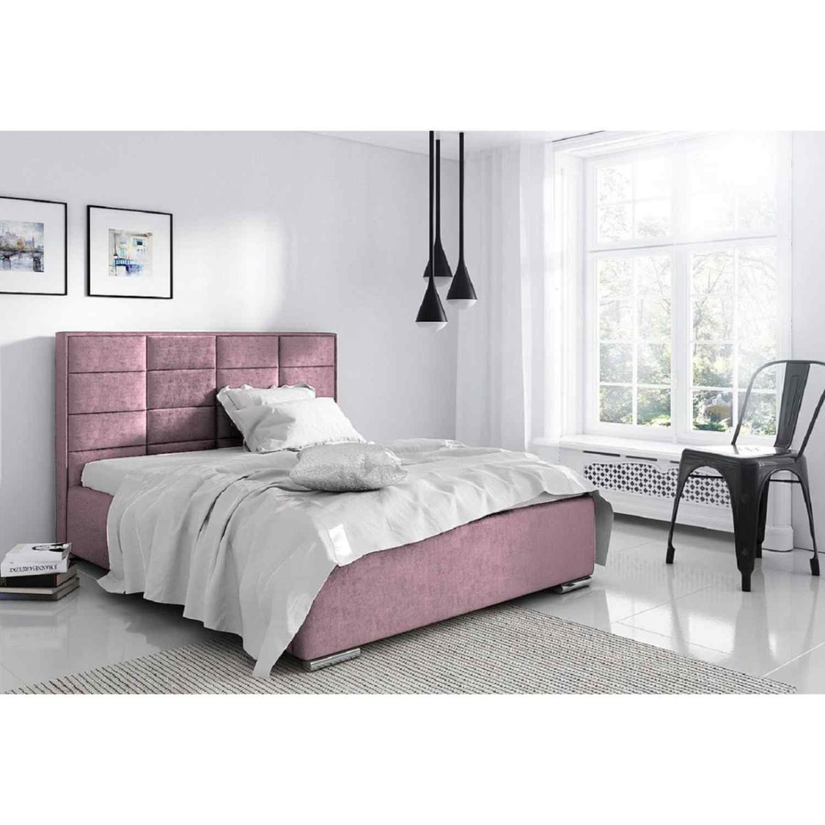 Angela Upholstered Plush Velvet Bed Frame - Green / Double – image 2