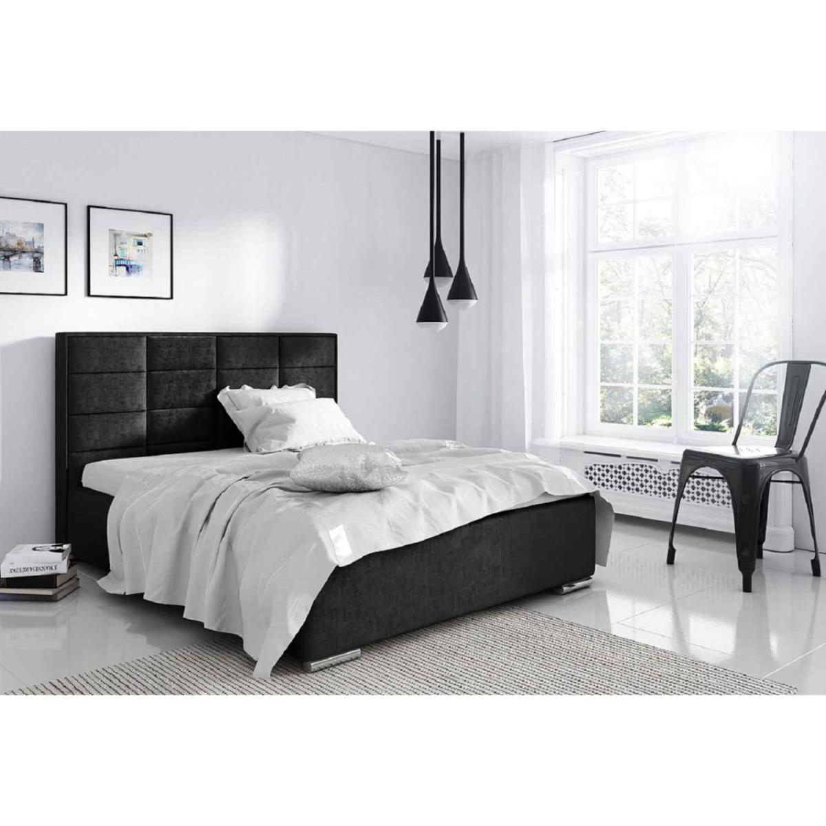 Angela Upholstered Plush Velvet Bed Frame - Green / Double – image 3