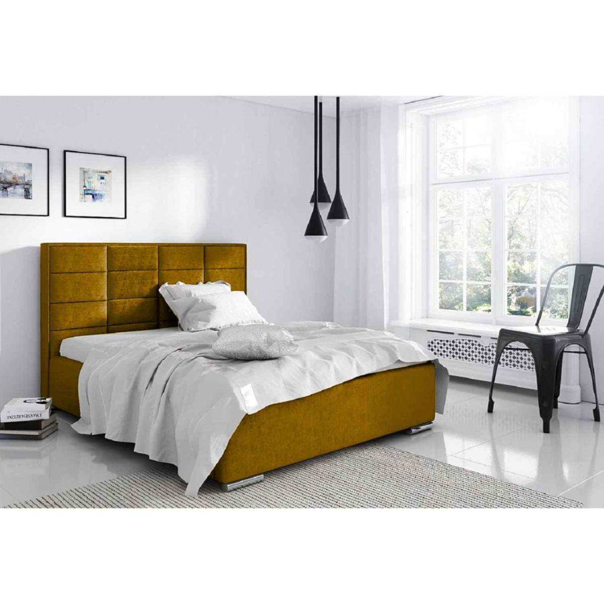 Angela Upholstered Plush Velvet Bed Frame - Green / Double – image 5