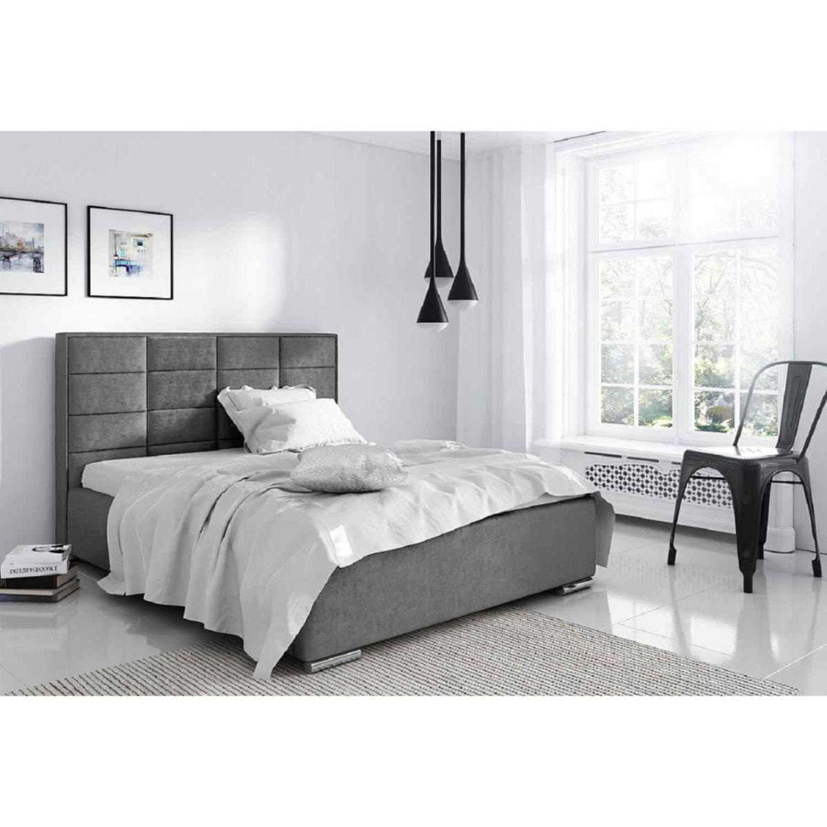 Angela Upholstered Plush Velvet Bed Frame - Green / Double – image 7