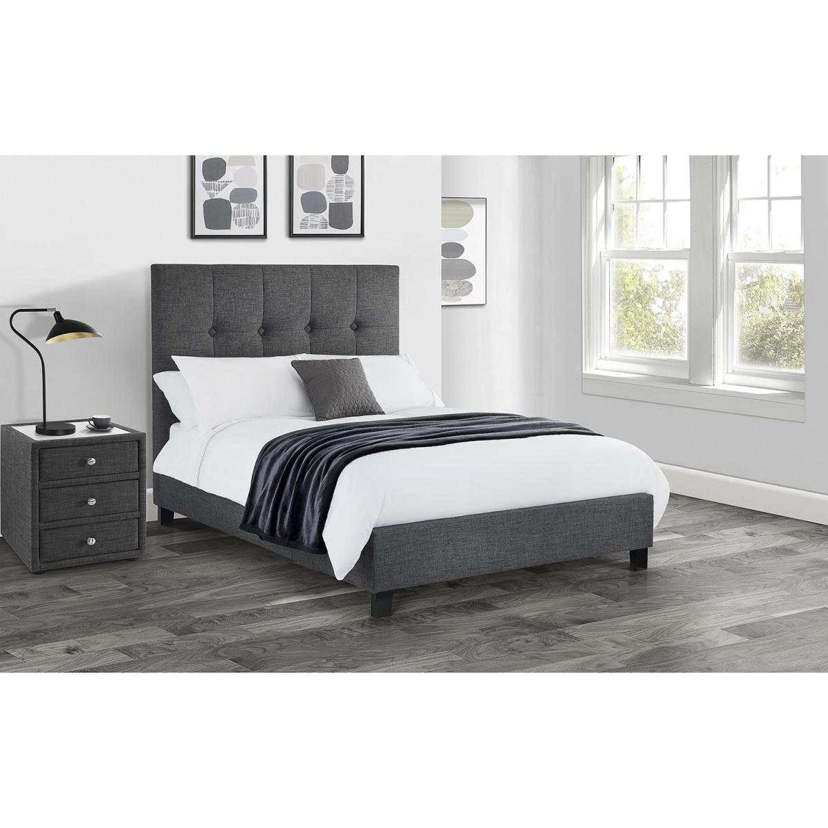 Sorrento Bed Frame - Grey / Double – image 5