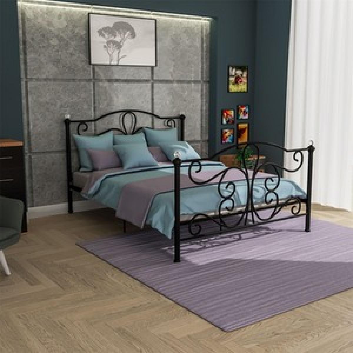 Christina Metal Double Bed Black – image 5