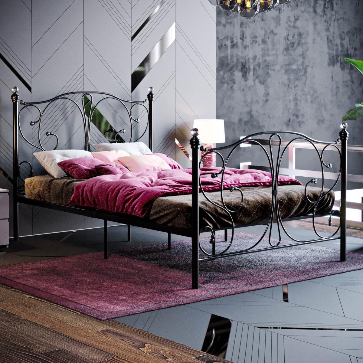 Barcelona Metal Bed - Black / Double – image 3