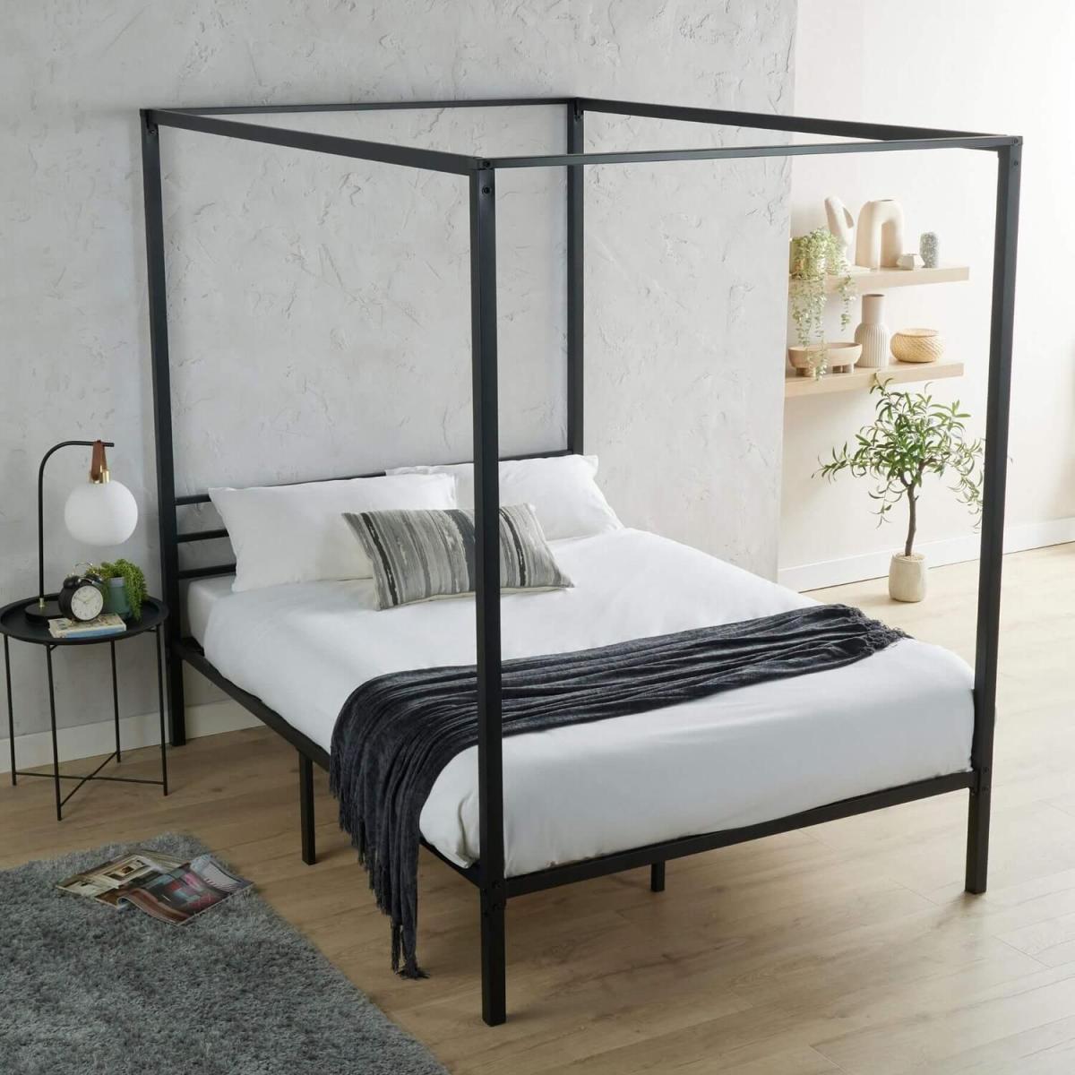 Sierra Four Poster Metal Bed Frame - Black / Double – image 2