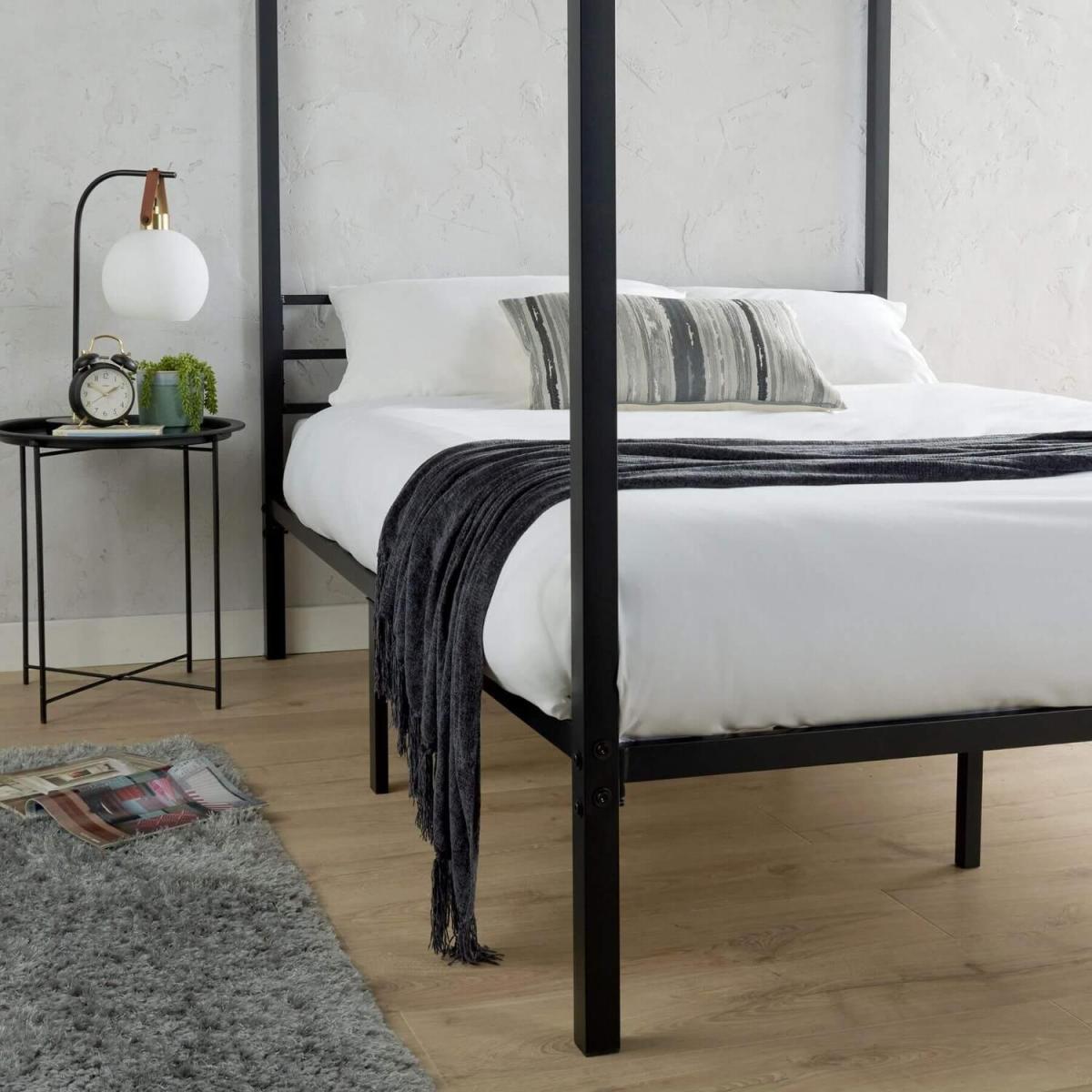 Sierra Four Poster Metal Bed Frame - Black / Double – image 1