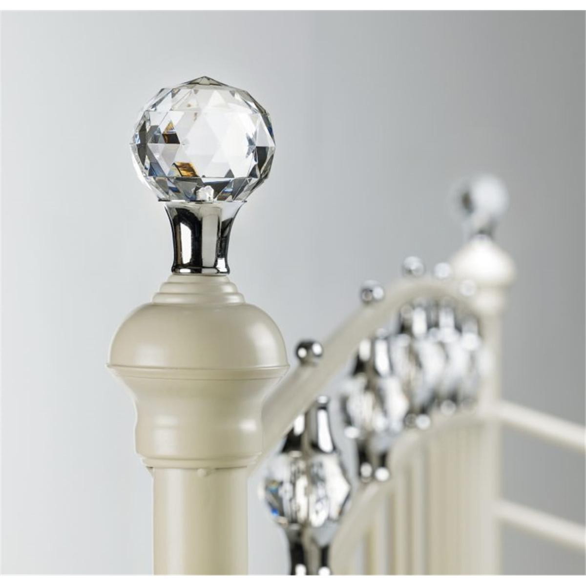 Crystal Finial Metal Bed Frame - Metal / Double – image 2