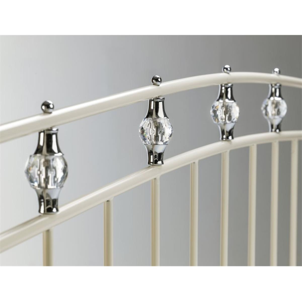 Crystal Finial Metal Bed Frame - Metal / Double – image 3