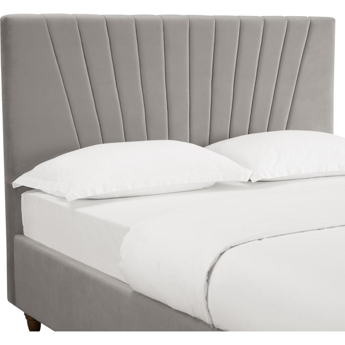 Lexie Velvet Bed Frame - Silver / Double – image 2