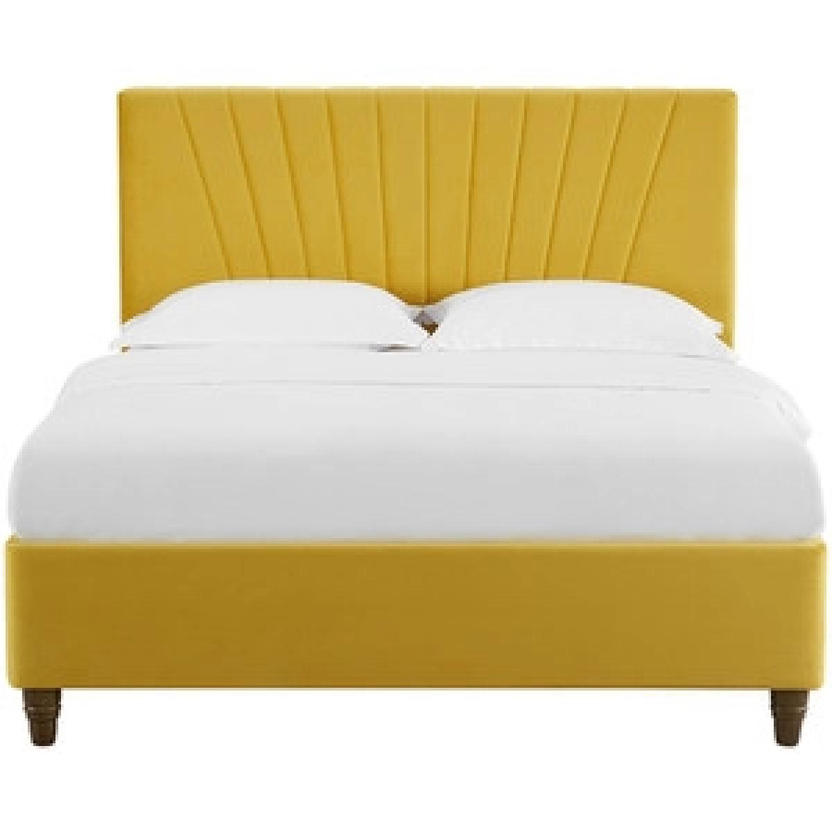 Lexie Velvet Bed Frame - Silver / Double – image 3
