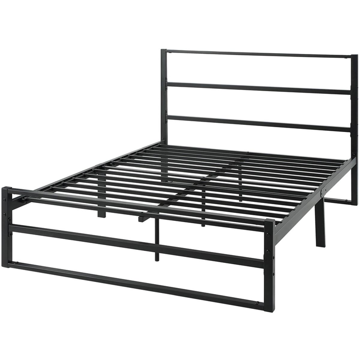 Baldock Modern Black Metal Bed Frame - Black / Double – image 2