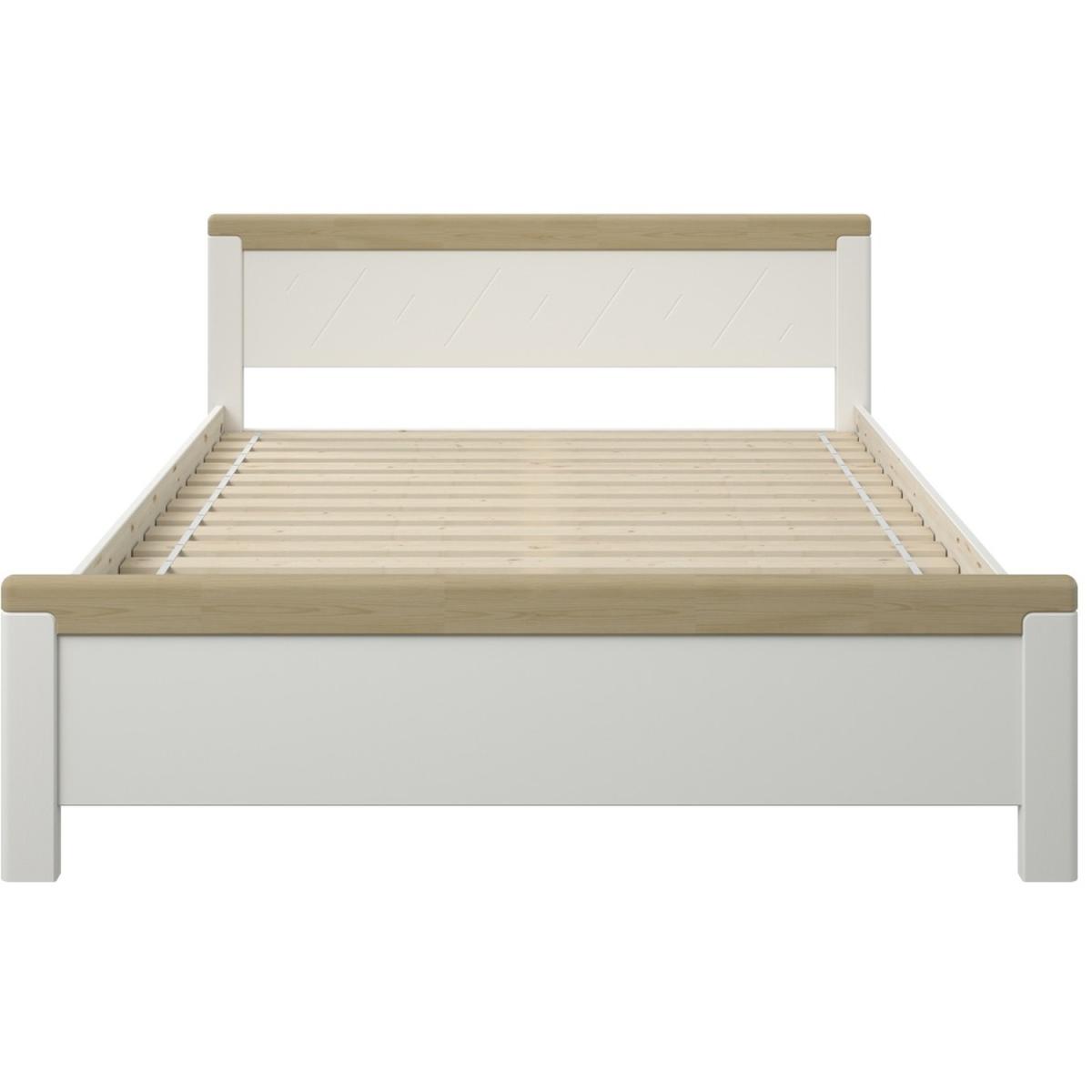Carita Solid Wood Bed White Oak Double - White – image 3