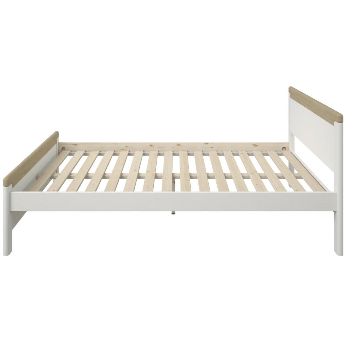 Carita Solid Wood Bed White Oak Double - White – image 4