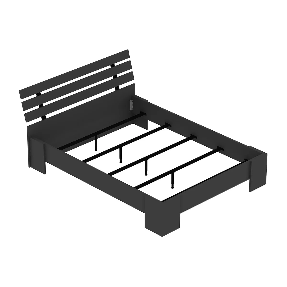 Megan Double Bedstead Bed Frame with Headboard - White – image 1