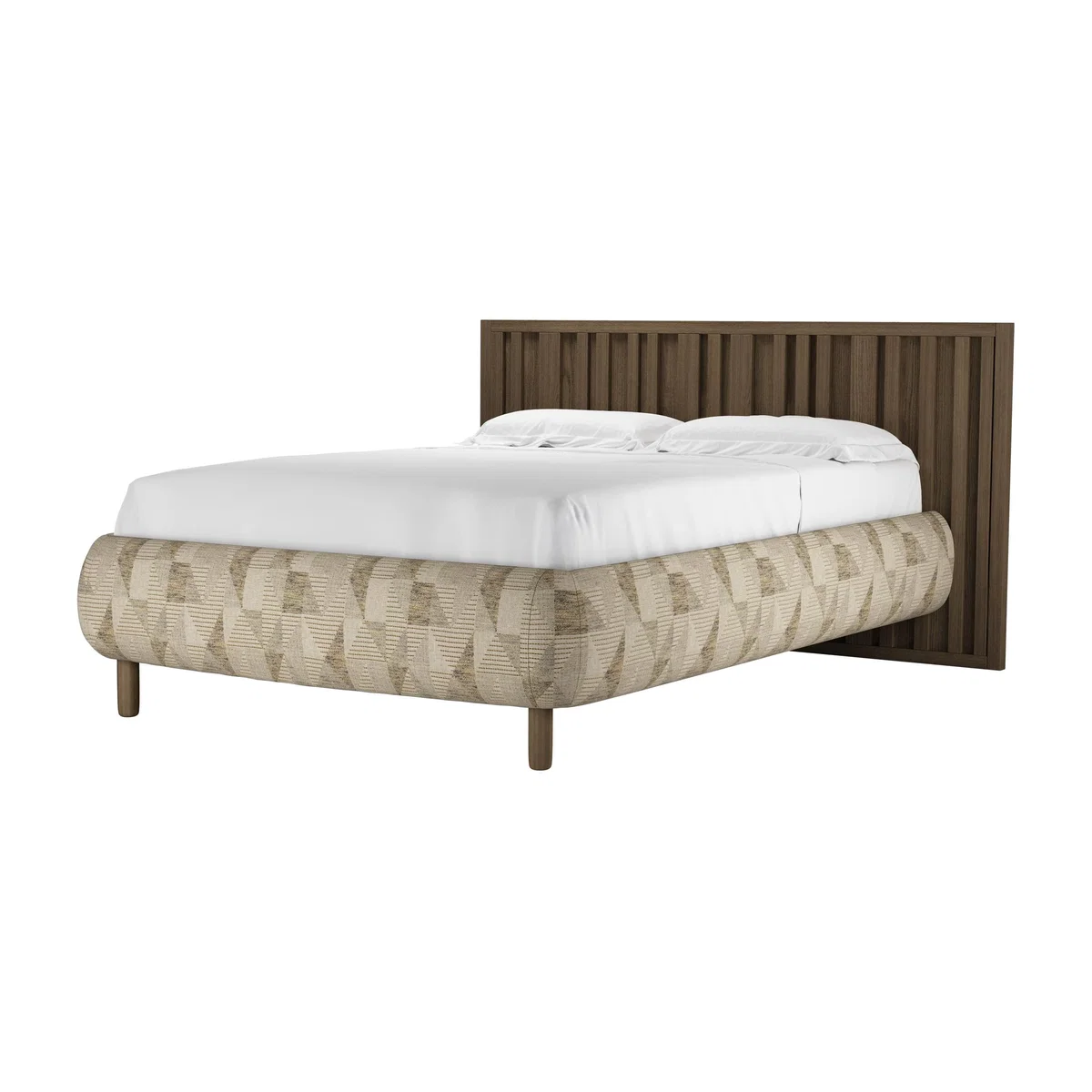 Florence Double Bed in Desert Pyramid Textured Weave - sofa.com