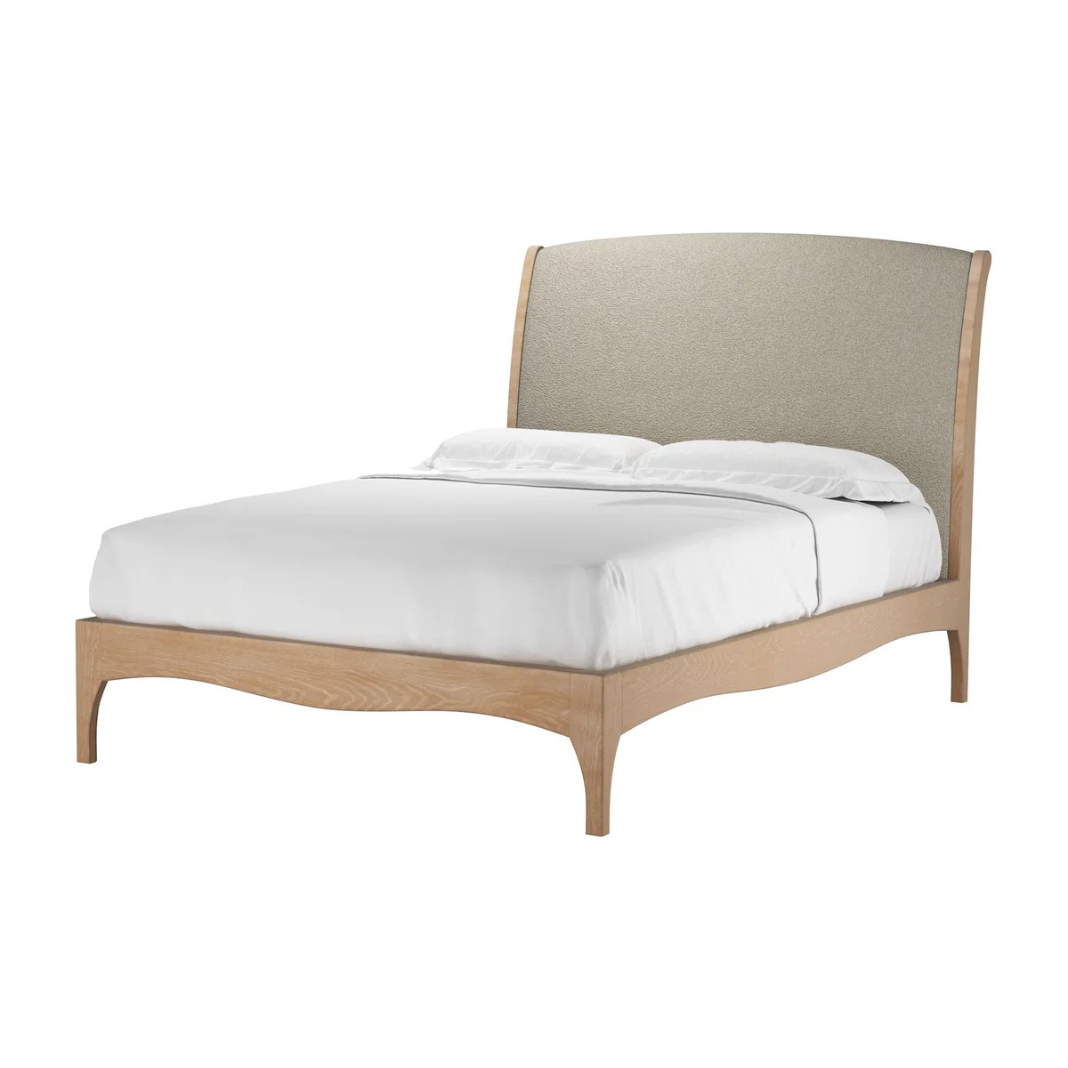 Emilia Double Bed in Salted Caramel Plush Tweed Boucle - sofa.com – image 1