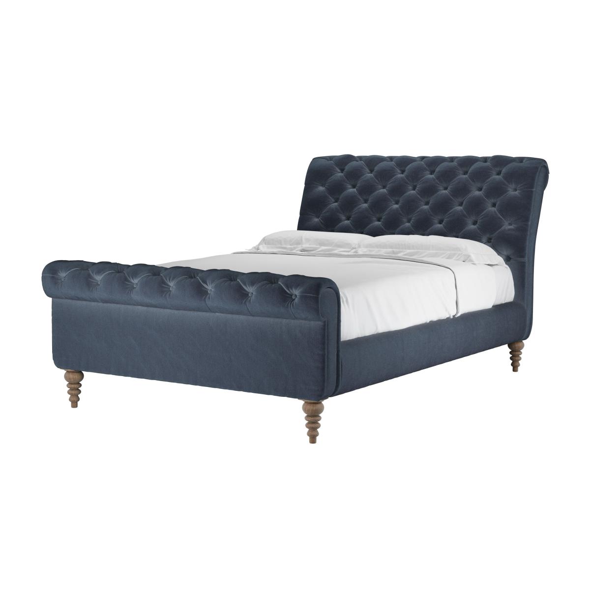 Knightsbridge Double Bed in Skyfall Cotton Matt Velvet – image 1