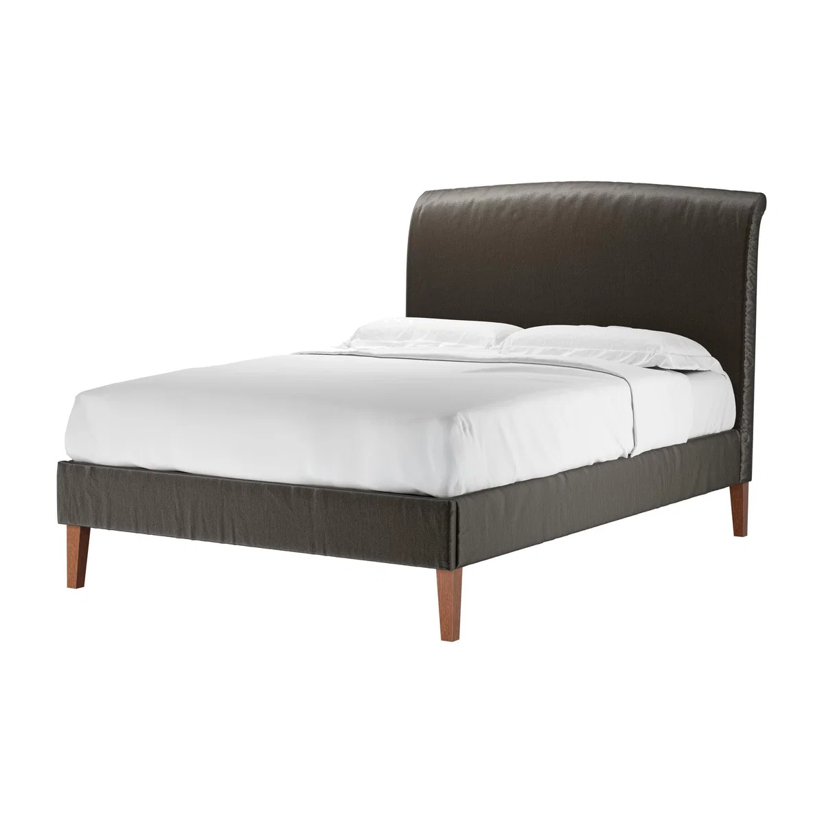 Thea Double Bed in Elephant Cotton Matt Velvet - sofa.com – image 1