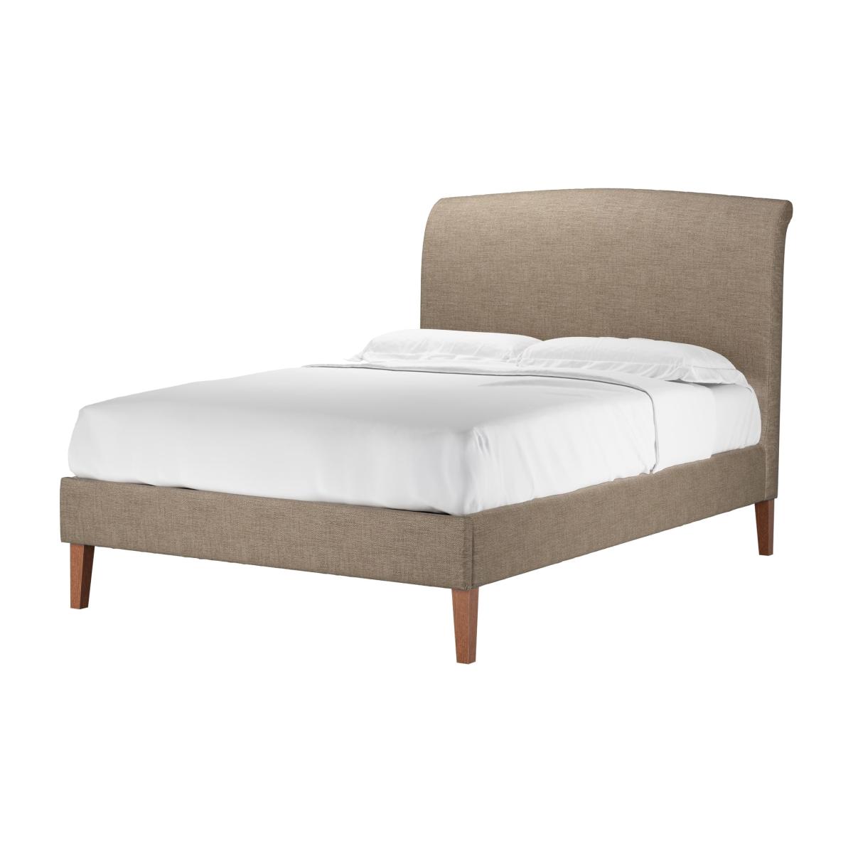 Thea Double Bed in Greige Florence Textured Weave – image 1