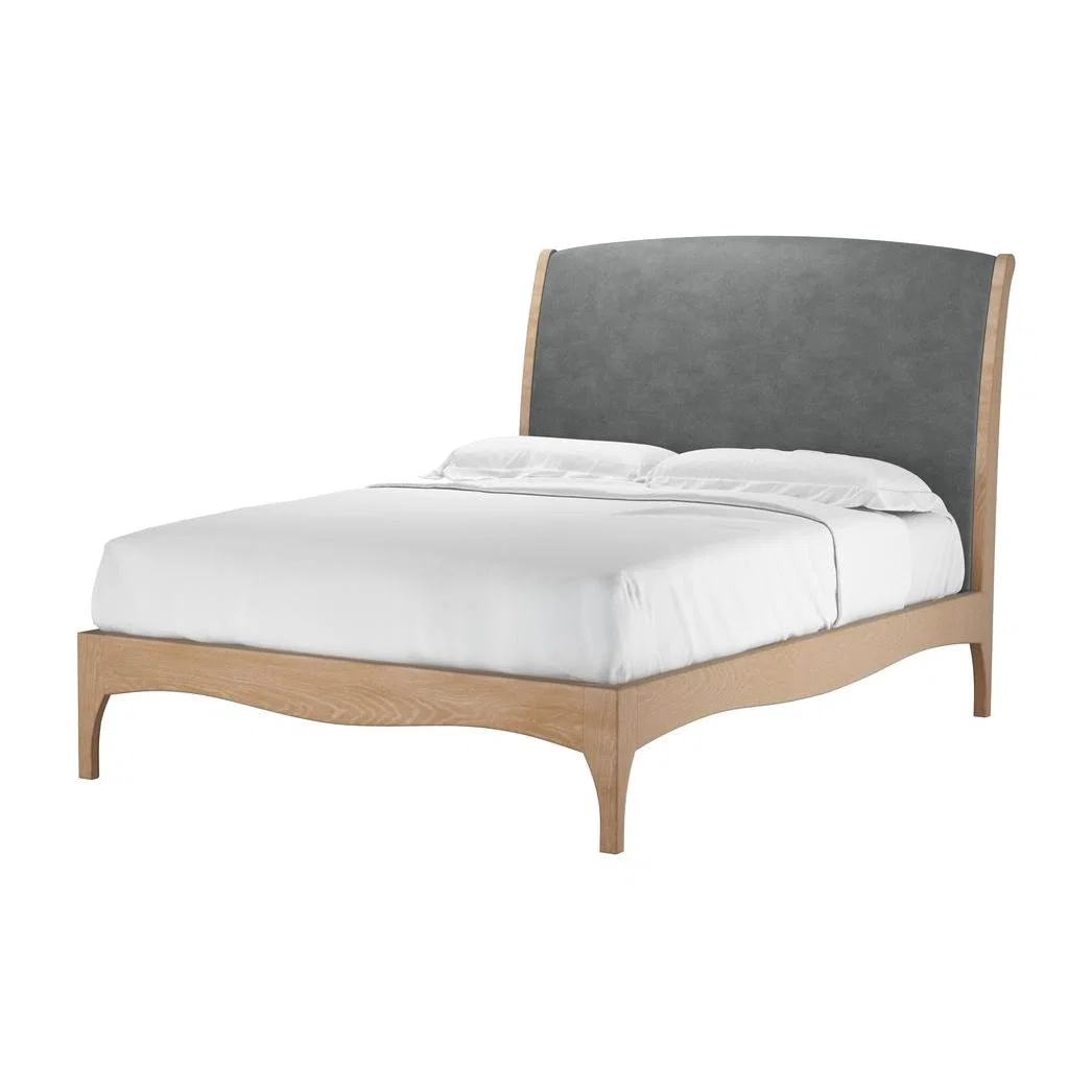 Emilia Double Bed in Niagara Powdered Leather - sofa.com – image 1