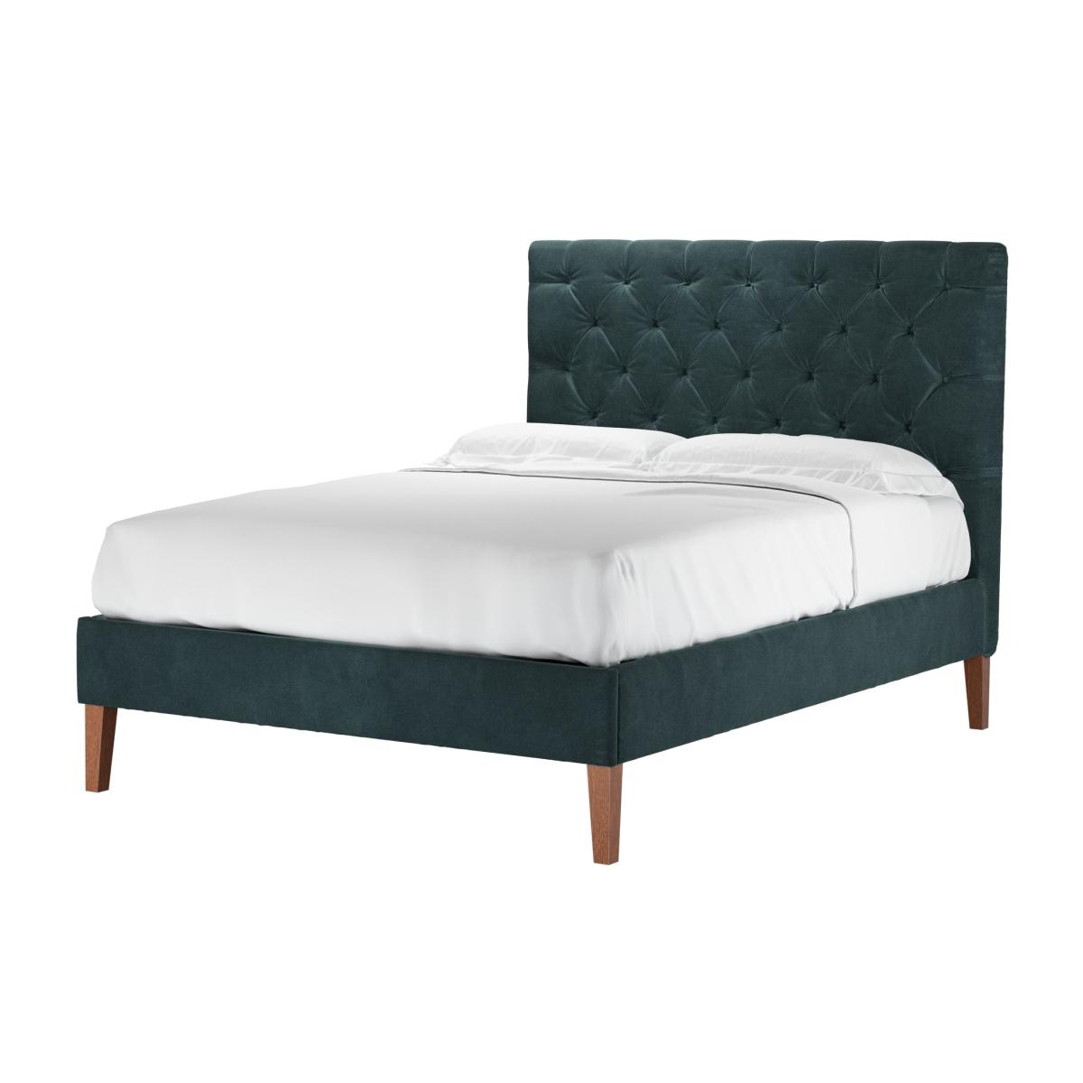 Rosalie 130cm Double Bed in Deep Forest Aquaclean Clever Velvet – image 1