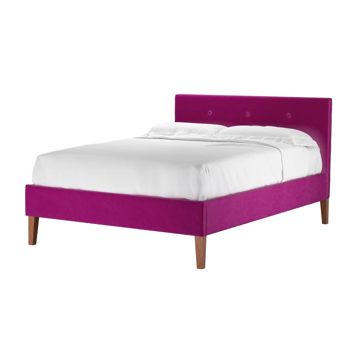 Avery 100cm Double Bed in Peony Cotton Matt Velvet – image 1