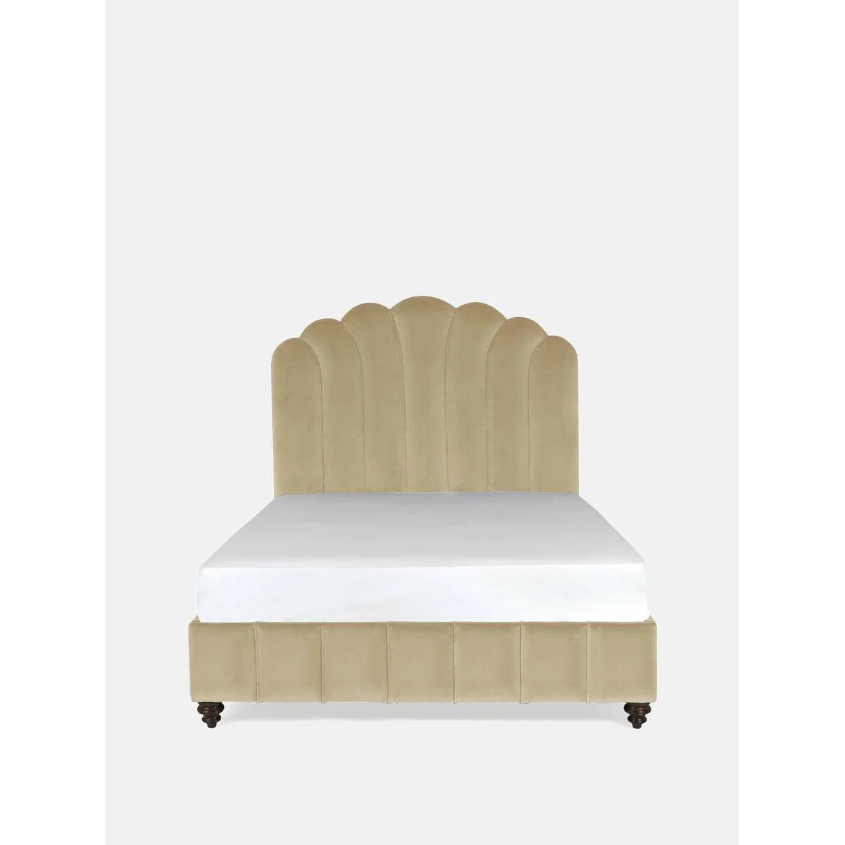 Manette Bed, Double, Velvet Cream – image 1