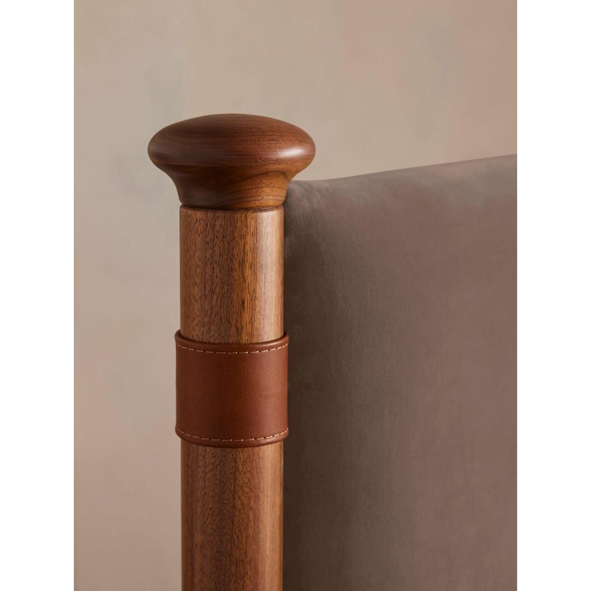 Paolo Bed, Double, Velvet, Taupe – image 5