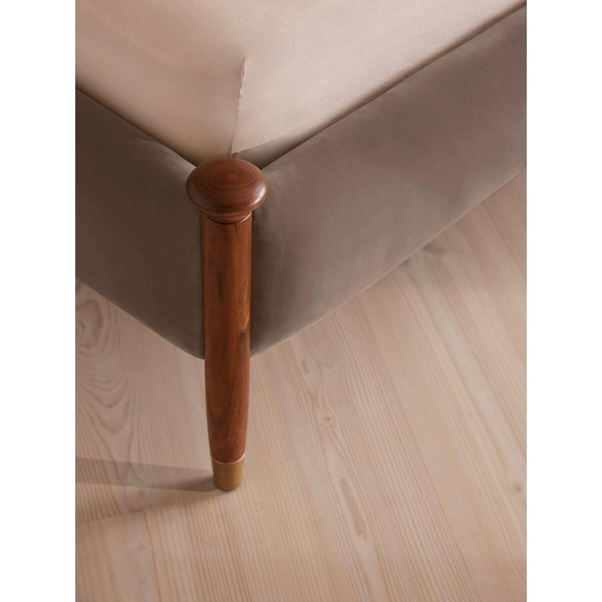Paolo Bed, Double, Velvet, Taupe – image 6