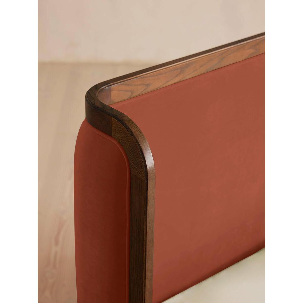 Belsa Bed, Double, Velvet, Rust – image 4