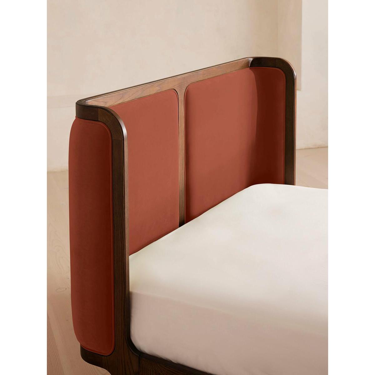 Belsa Bed, Double, Velvet, Rust – image 5