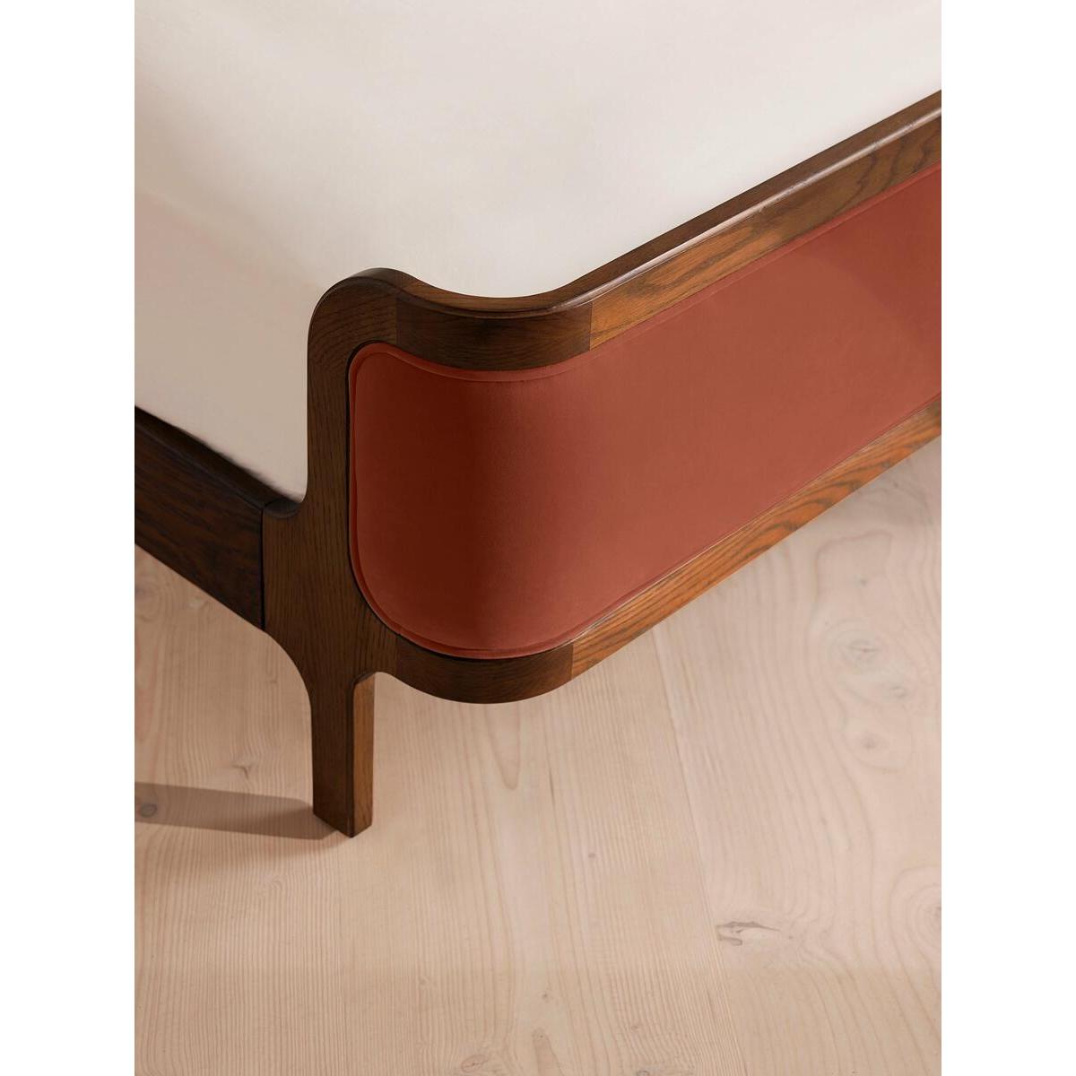 Belsa Bed, Double, Velvet, Rust – image 6