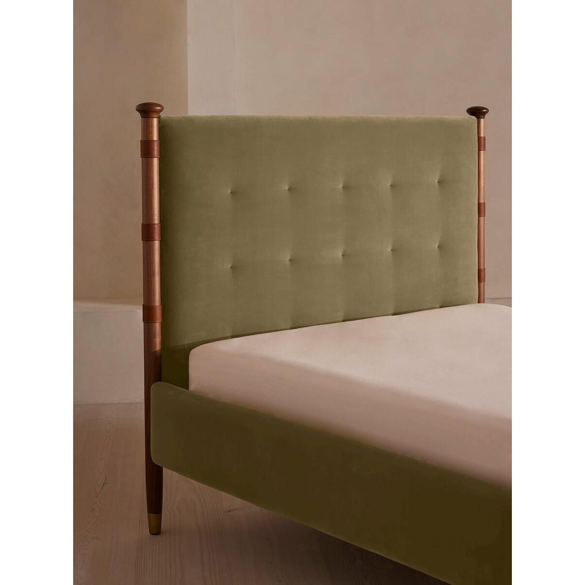 Paolo Bed, Double, Velvet, Lichen UK – image 7