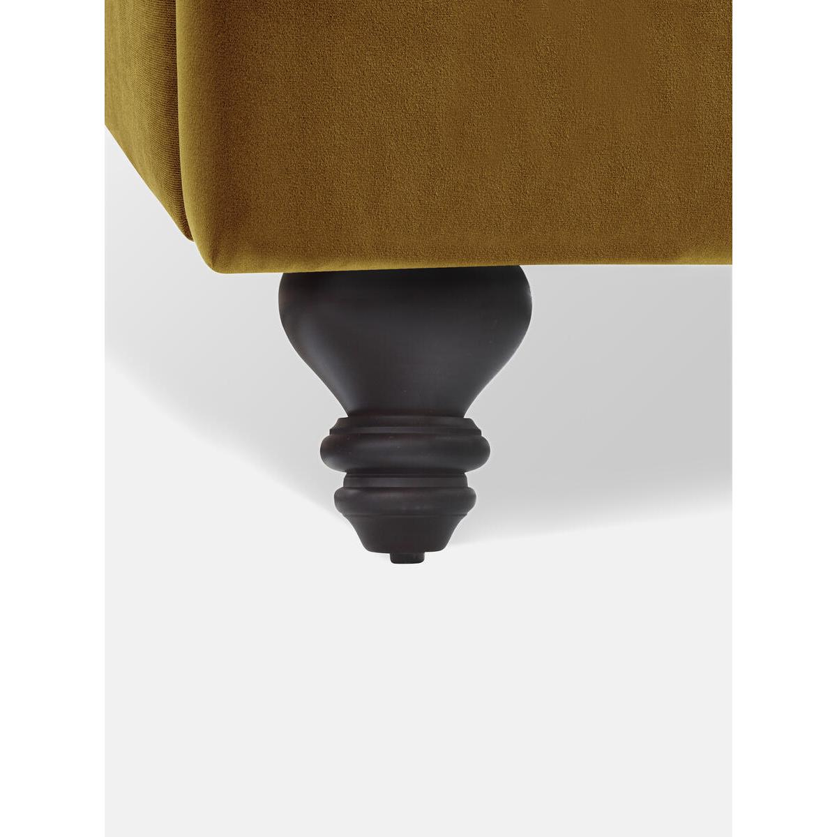 Rivas Bed, Double, Velvet Ochre – image 4