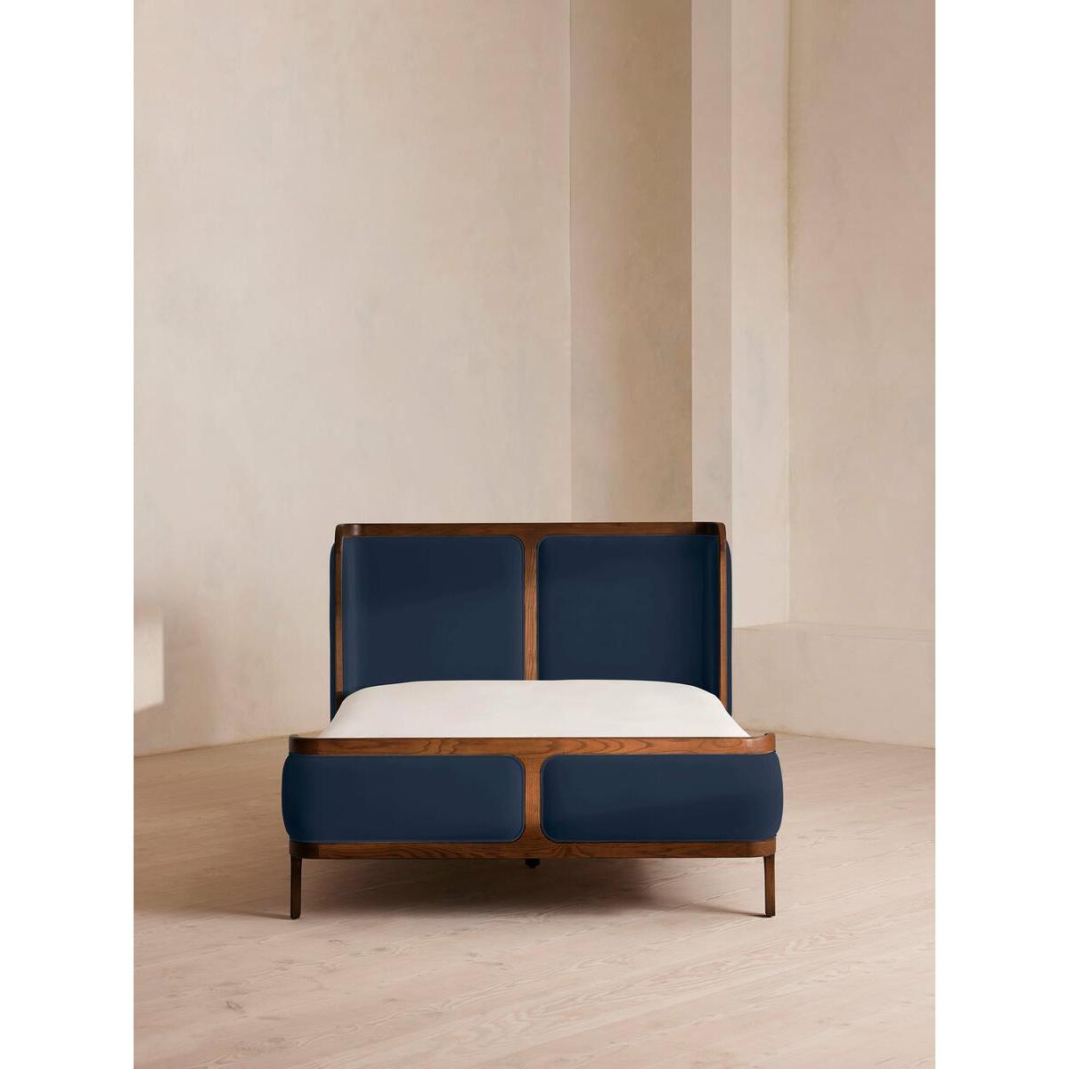 Belsa Bed, Double, Velvet, Royal Blue – image 2