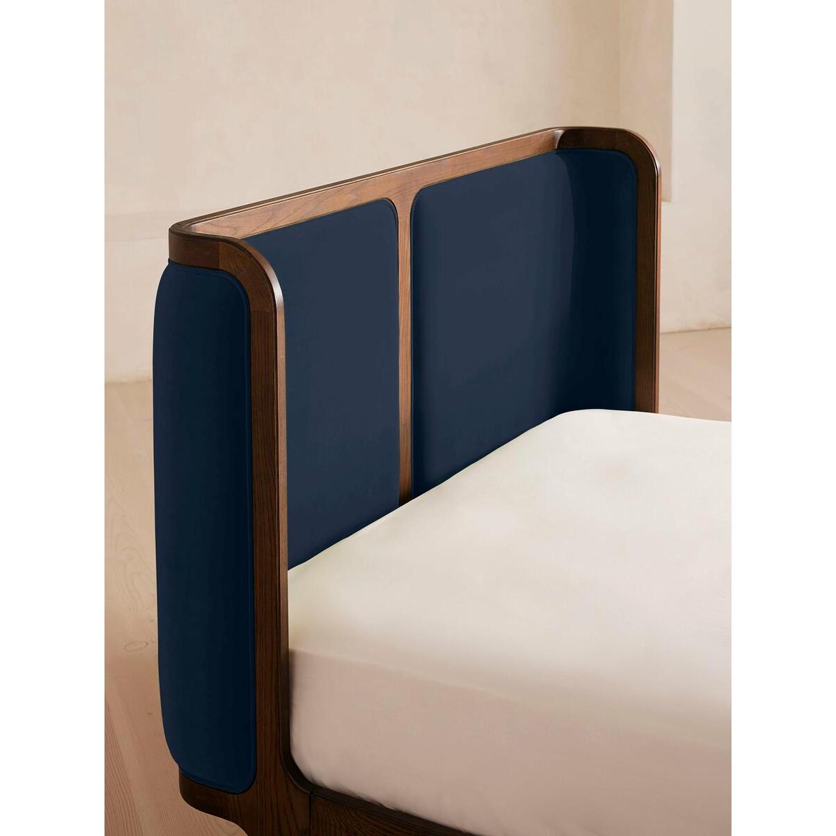 Belsa Bed, Double, Velvet, Royal Blue – image 5